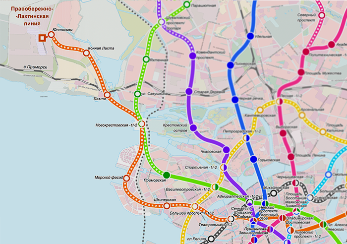 Схема метро санкт-петербурга 2020 года на карте