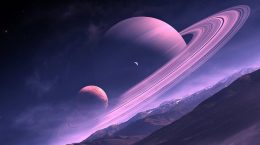 вид сатурна с земли
