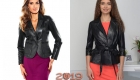 Кожаный пиджак 2018-2019 года