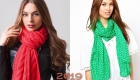 Яркие оттенки модных шарфов