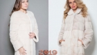 Модная шуба белого цвета 2019 года