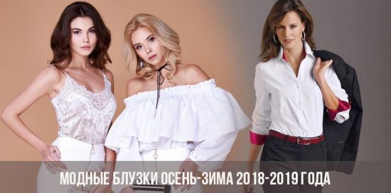 Модные блузки осень-зима 2018-2019 года