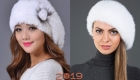 Белые меховые береты мода 2019 года
