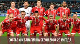 Состав ФК Баварии на сезон 2018-2019 года