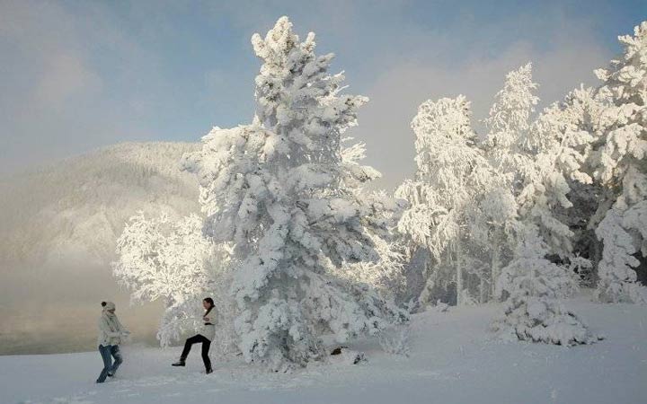 Сибирская зима в Красноярске
