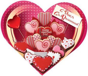 Валентинка с конфетами