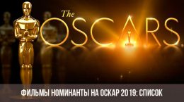 Фильмы номинанты на Оскар 2019 года