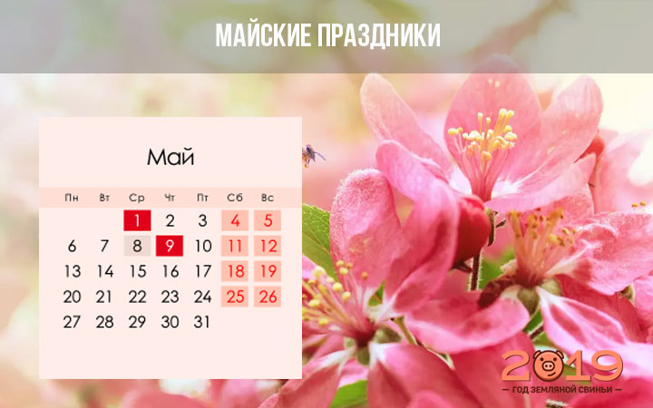 Все праздники по дням в мае 2019 года